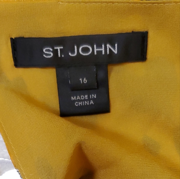 Saint John, Cheeta Print, Yellowish Orange With Brown Spots Size 16 - Picture 5 of 5